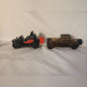 Vintage AVON Car Leather After Shave bottles lot of 2.